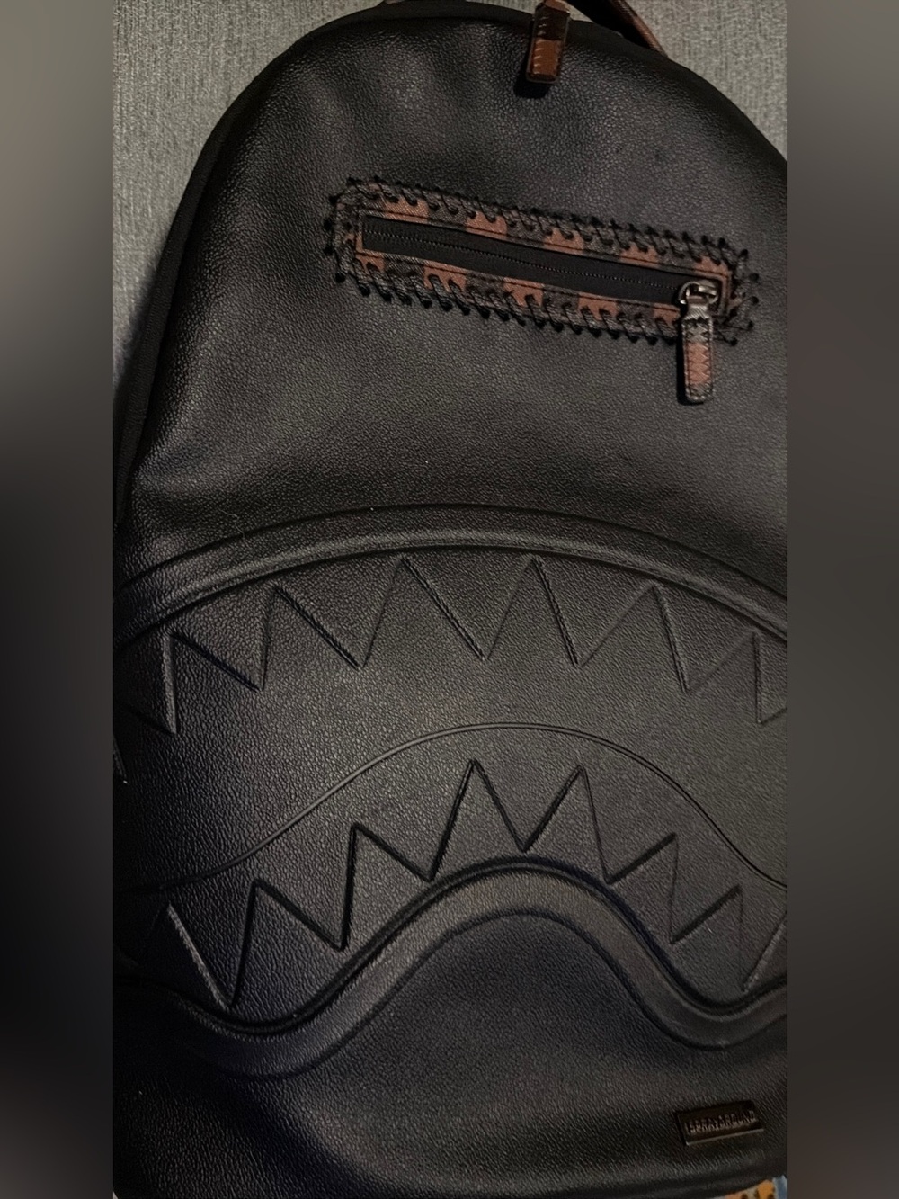 Limited Edition Sprayground Year of the Shark Black Checkered Backpack